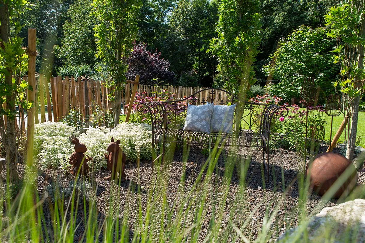 Gartenseite der Wellnessoase in Burbach